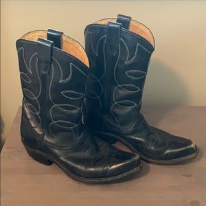 Vintage gold bond black cowboy boots
